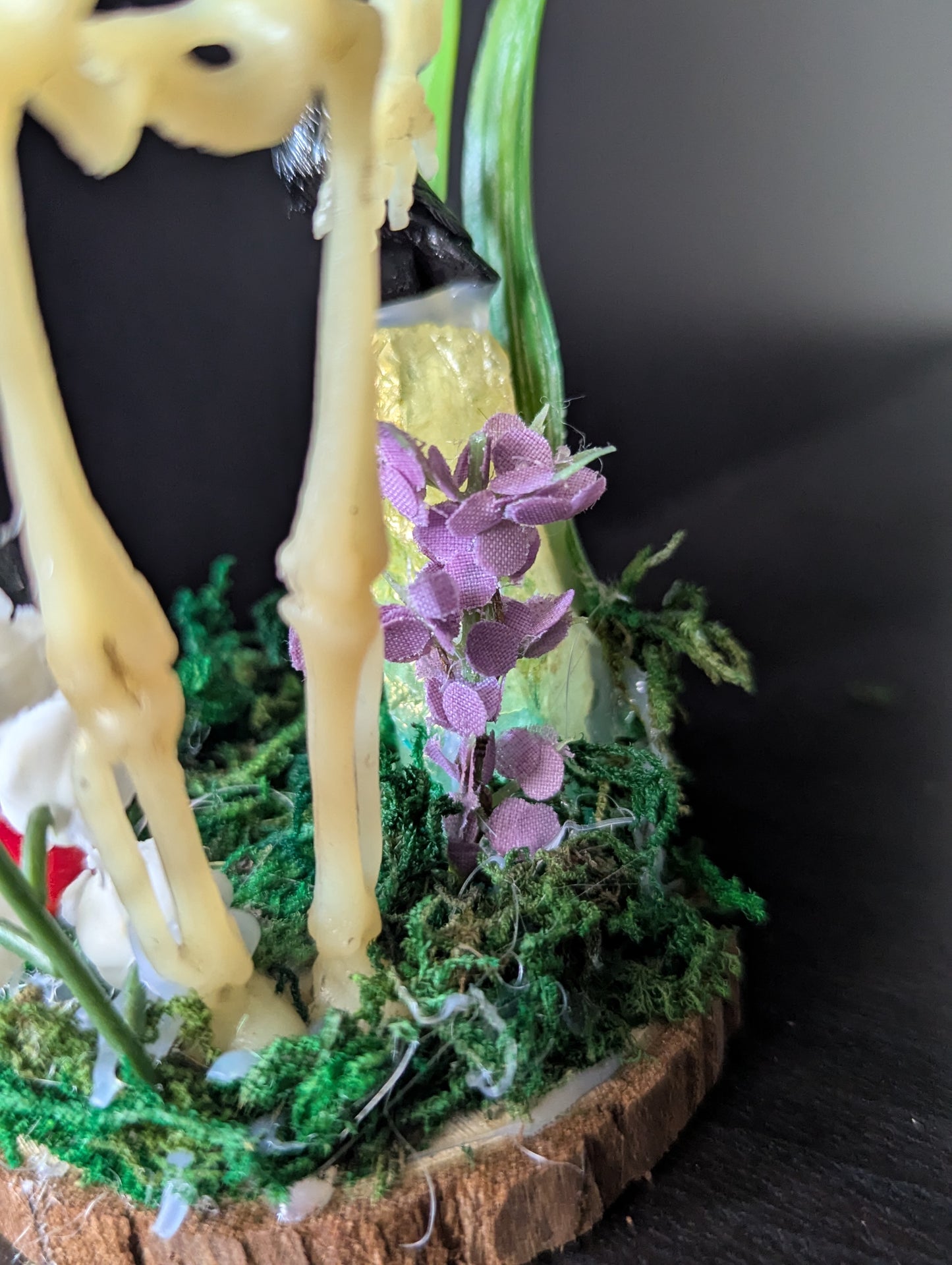 Blue Winged Faerie Skeleton Figure