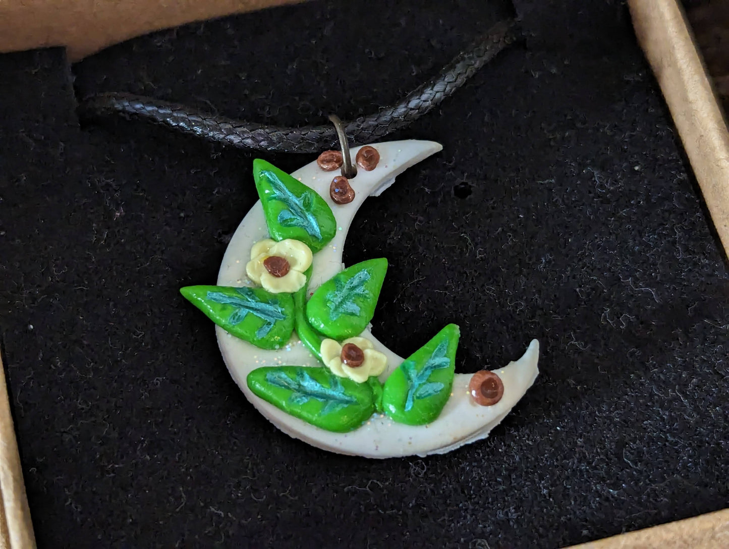 Flowers On The Moon Cord Necklace